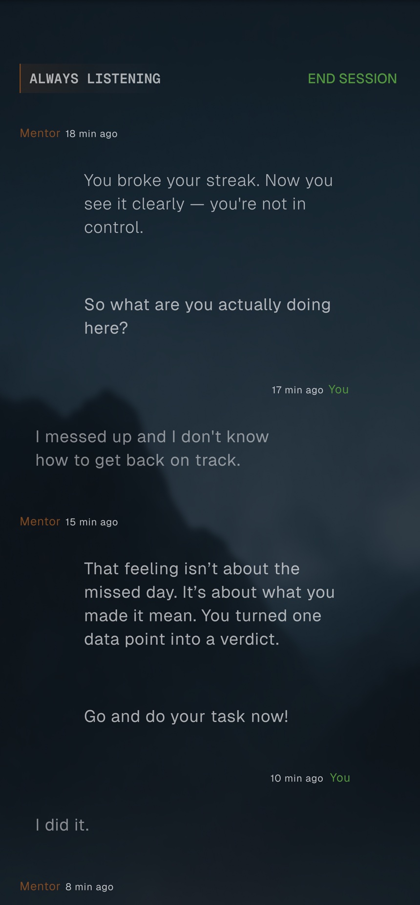 MANWRD Mentor conversation