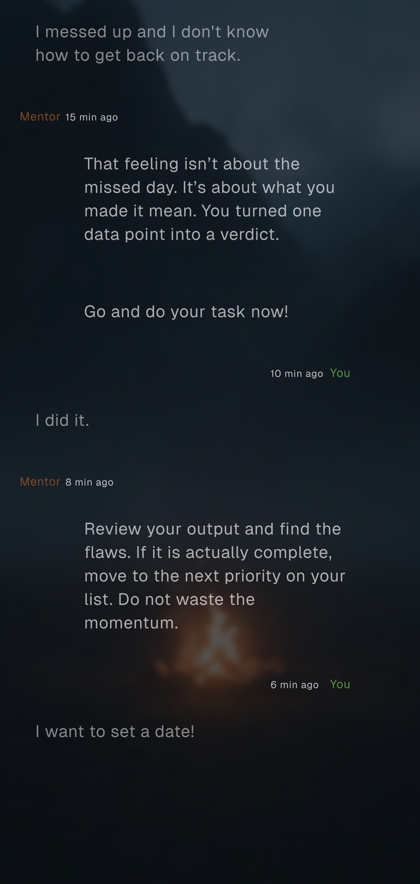 MANWRD conversation about getting back on track